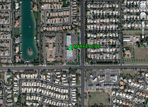 Walmart Marketside in suburban Arizona (via Google Earth)
