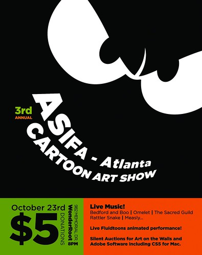 ASIFA-Atlanta Cartoon Art Show 2010 (flyer by John Cason!)