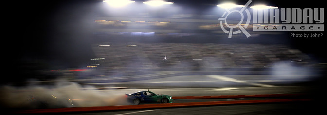 Justin Pawlak driving the Falken Stang like a bat out of hell.
