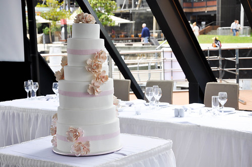 Wedding Cake -Pink and White
