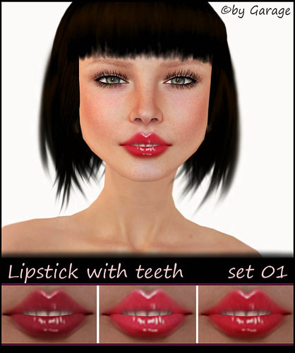 Lipstick with teeth set 01