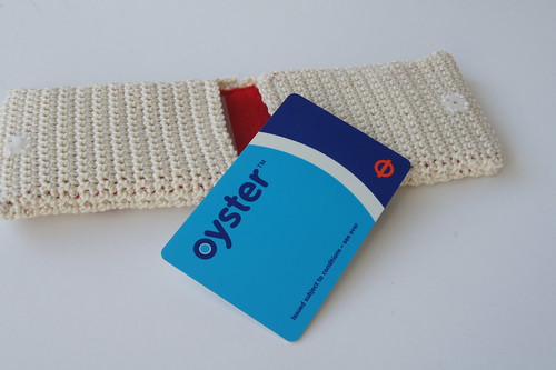 Crochet Oyster card/credit card holder