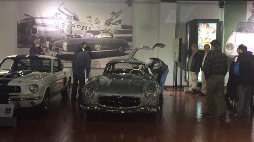Mercedes Benz 300SL coupe, leaving the exhibit at Gilmore. ©  joannapoe
