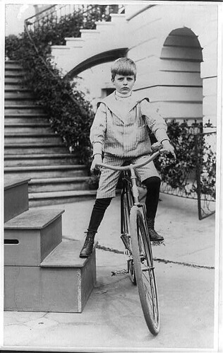 Archie Roosevelt on Bicycle at White House ©  Michael Neubert