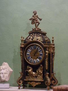 Château de Cormatin - Interior - The Bedchamber of the Marquis - clock