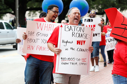 AHF Baton Rouge Protest