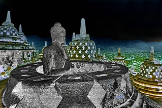Indonesia - Java - Borobudur Temple - Buddha Statue - 1ee