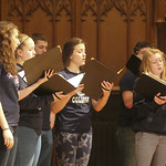 Students at choir practice.