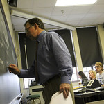 A professor teaching a class