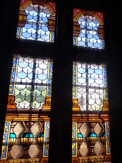 Château de Cormatin - Interior - stained glass window