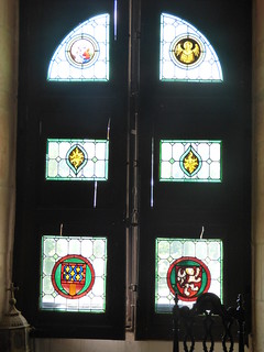 Château de Cormatin - Interior - chapel - stained glass window
