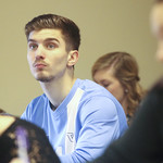 A student listening in class