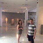 Honors students pose in a museum in Samos.