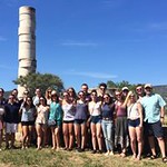 Honors students pose at the Temple of Hera in Samos.