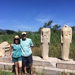 Trip advisors Dr. Hicok and Dr. Goldberg pose together at the Temple of Hera.