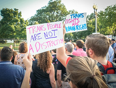 2017.07.26 Protest Trans Military Ban, White House, Washington DC USA 7644