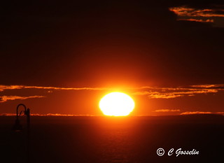 SUNSET OVER ST. LAWRENCE RIVER    |  REFORD  GARDENS  |  GASPESIE  |  QUEBEC  |  CANADA