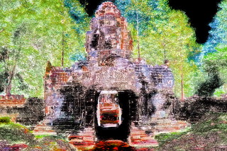 Cambodia - Angkor - Ta Som Temple - Gateway - 1d