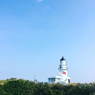 Lighthouse in north coast Taiwan  . . #picture #beautiful #photo #photography #photooftheday #monument #picoftheday #travelphotography #igtravel #taiwan #outdoors #view #sky #lighthouse #iphone #building #nature