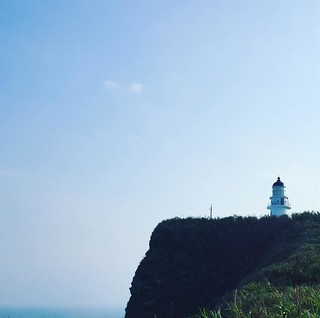 Lighthouse in north coast Taiwan  . . #picture #beautiful #photo #photography #photooftheday #monument #picoftheday #travelphotography #igtravel #taiwan #outdoors #view #sky #lighthouse #iphone #building #nature #lighthouse