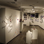 The art gallery filled with fine art and media art and design senior capstones.
