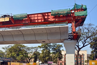 India - Telangana - Hyderabad - Streetlife - Under Construction Metro Rail - 2