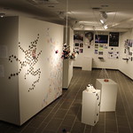 The art gallery filled with fine art and media art and design senior capstones.