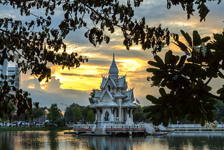 Park in Naresuan university in Phitsanulok, Thailand.