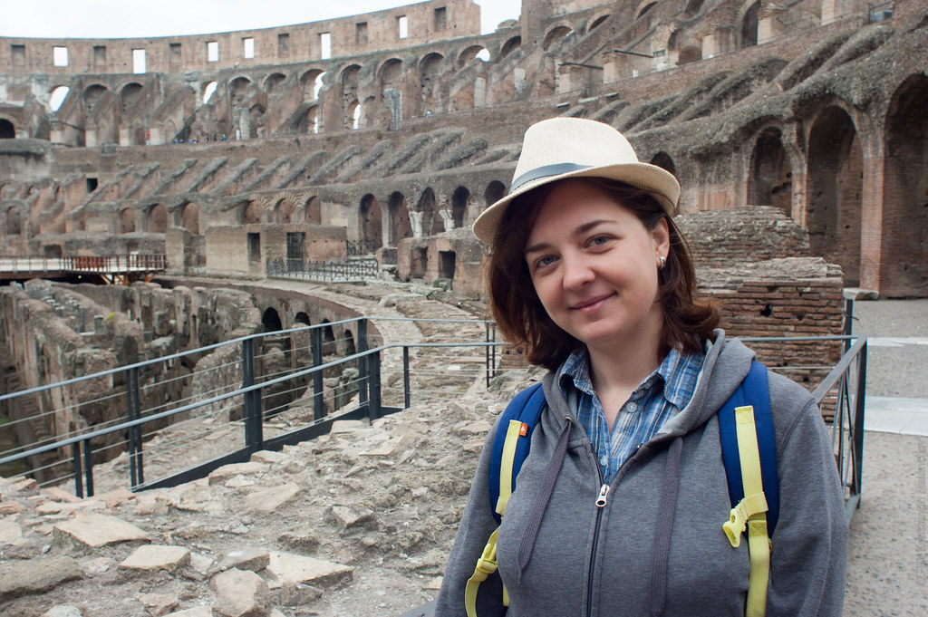: Nastya in Colosseum