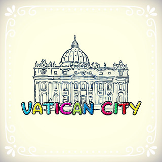 Vatican beautiful sketched icon