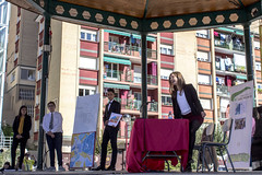 El alumnado del Colegio San Pelayo ha representado la obra Desafío Challenger en el kiosko del parque de San Pelayo.