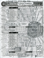 Scorecard for 2016 Cubs ring ceremony