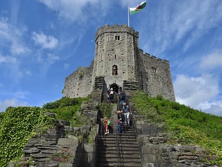 The Norman Keep at Cardiff Castle in Wales, UK - August 2017