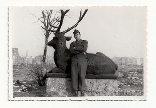 Berlin, Germany, Tiergarten, Elk Sculpture, WWII