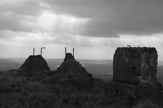 Like ancient monuments - ruins at Cow's Mouth Quarry, Littleborough