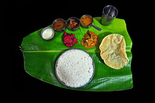 India - Tamil Nadu - Madurai - Restaurant - Banana Leaf Meal