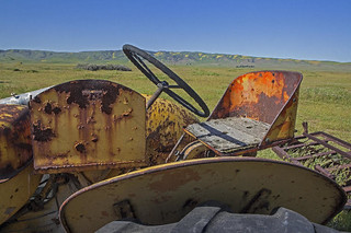 Yellow Tractor by Richard Pradenas