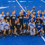 <b>Alumni Flag Football Game</b><br/> Luther alumni played a friendly football match on the homecoming 2017 saturtday the 7th of october. The Alumni tested the new blue turf of the Legacy Field for the first time! Photo by Hasan Essam Muhammad<a href=https://www.luther.edu/homecoming/photo-albums/photos-2017/