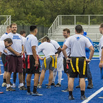 <b>Alumni Flag Football Game</b><br/> Luther alumni played a friendly football match on the homecoming 2017 saturtday the 7th of october. The Alumni tested the new blue turf of the Legacy Field for the first time! Photo by Hasan Essam Muhammad<a href=https://www.luther.edu/homecoming/photo-albums/photos-2017/