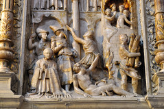 Saint Omer, Nord-Pas-de-Calais, Cathédrale Notre-Dame, nave, monument funéraire de de Sidracq de Lalaing †1533, detail