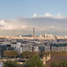Paris depuis les hauteurs de Meudon, la Tour Effel, la butte Montmartre dominée par la basilique du Sacré-Coeur.