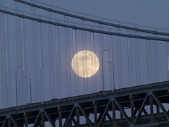 Bay Bridge moonrise 3/4
