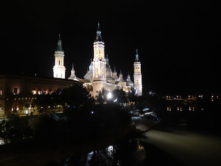 Basílica del Pilar by night, Zaragoza, Aragón