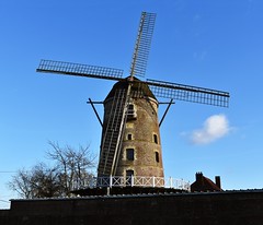 The old windmill in the village of Saint-Martin-lez-Tatinghem near Saint-Omer, France
