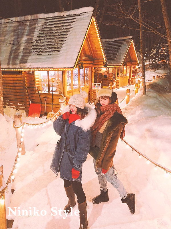 北海道,夜景,雪,小木屋,自助婚紗