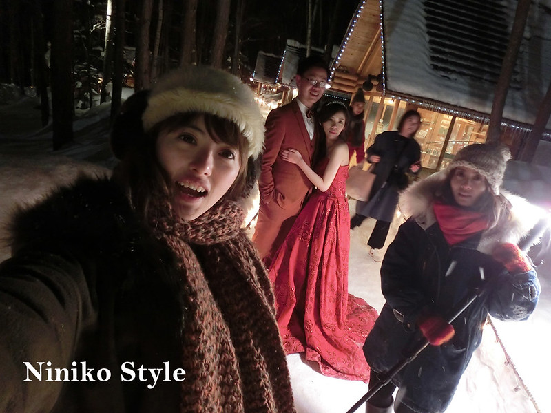 北海道,夜景,雪,小木屋,自助婚紗