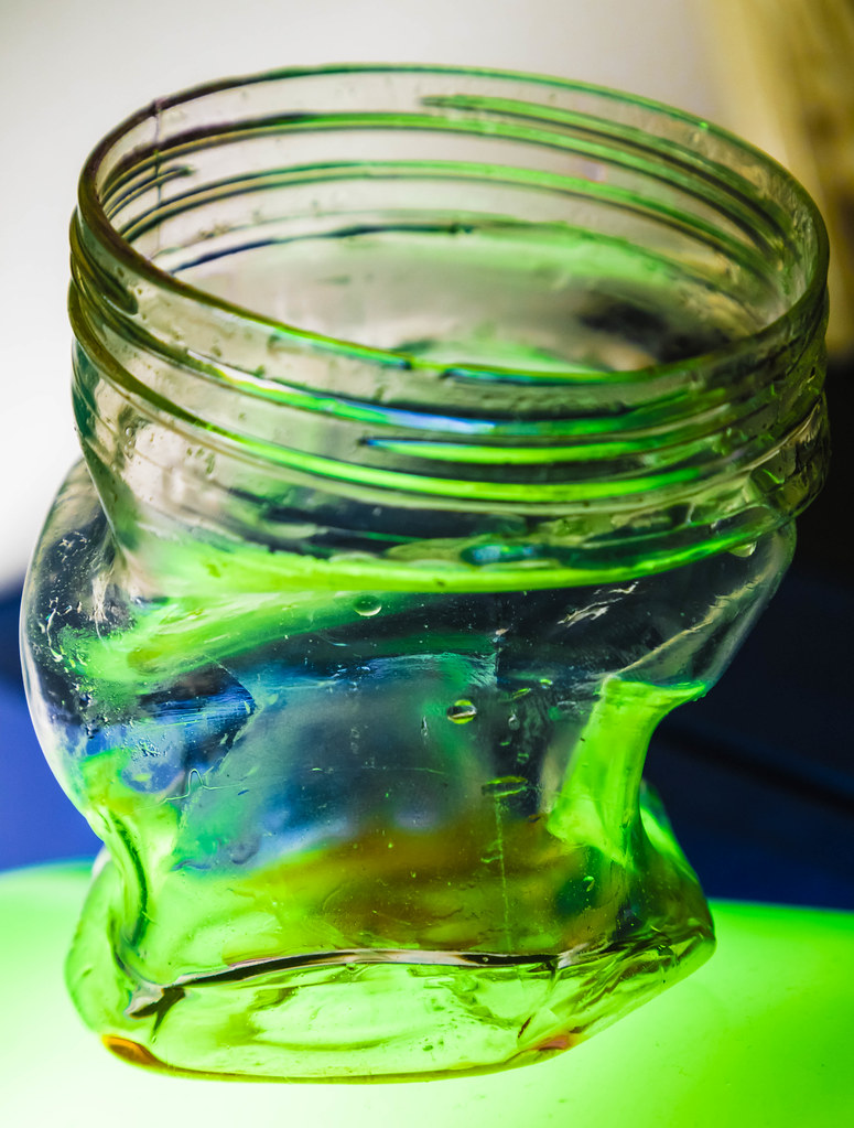 : plastic jar after pouring boiled water