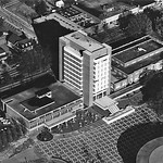 Aerial of Erdahl-Cloyd, DH Hill and the Brickyard in 1980.