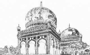 India - Telangana - Hyderabad - King´s Tombs - 26c