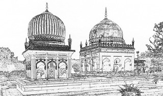 India - Telangana - Hyderabad - King´s Tombs - 23c